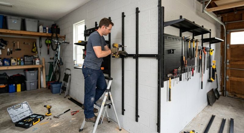 Garage Tool Rack Installation in Silver Spring, MD