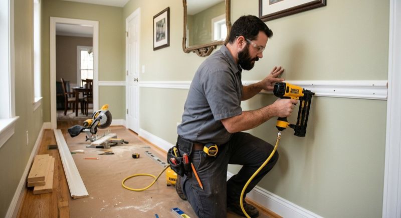 Chair Rail Installation in Kansas City, KS