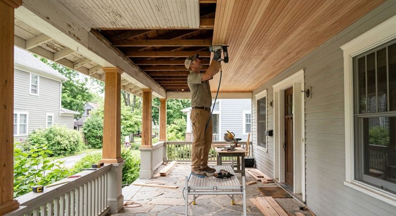 Porch Ceiling Replacement in Wilmington, NC