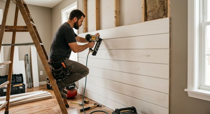 Wall Shiplapping in Wilmington, NC